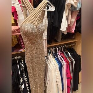 Elegant Gold Evening Dress